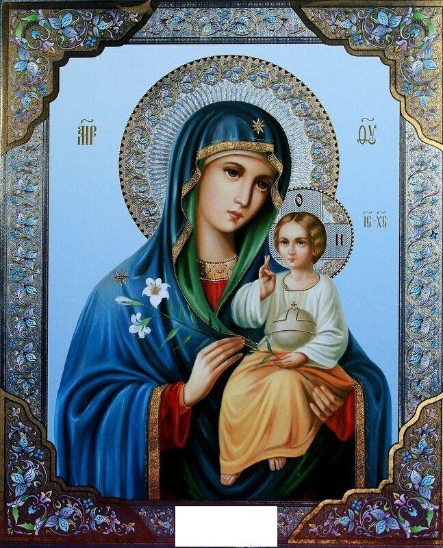 Вариант иконы Сына Божия-Иисуса Христа и Богородицы Марии 